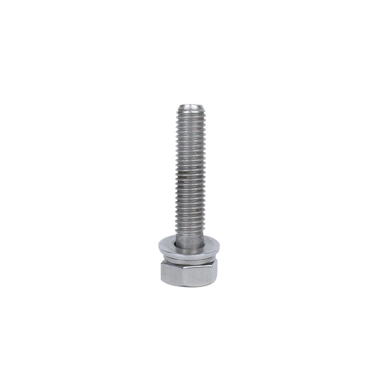 Hex Head Sems Screw 304 Stainless Steel With Flat And Split Lock Washer